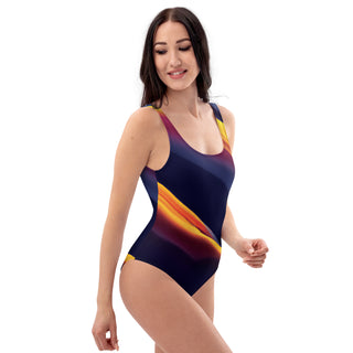 Eye-Catching Multicolor Cutout One-Piece Swimwear