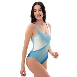 Women's One-Piece Swimsuit with Colorful Abstract Detail