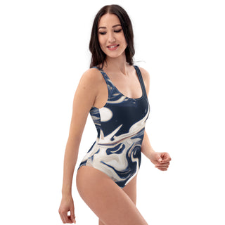 Women's One-Piece Swimwear with Playful Tropics